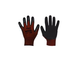 Ochranné rukavice 11", latexové FLASH GRIP RED