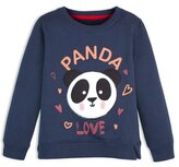 Dívčí mikina LEMON BERET PANDA přes hlavu, modrá, velikost: 104/110