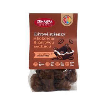 Sušenky kávové s kokosem a kávovou sedlinou 100 g ZEMANKA Sušenky kávové s kokosem a kávovou sedlinou 100 g ZEMANKA