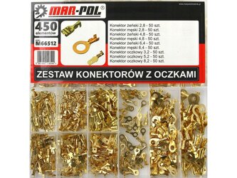 Sada kabelových konektorů do auta s očky 450ks MAR-POL