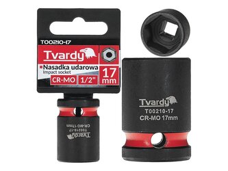 Rázová nástrčná hlavice 1/2", 17 mm, CrMo - TVARDY Rázová nástrčná hlavice 1/2", 17 mm, CrMo - TVARDY