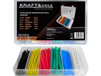 Smršťovací bužírky, barevné, sada 100ks KRAFT&DELE;