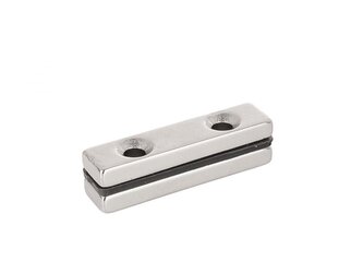 Magnet neodymový s montážními otvory 40x10x4mm, plochý 2ks GEKO Magnet neodymový s montážními otvory 40x10x4mm, plochý 2ks GEKO