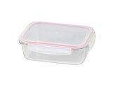 Dóza na potraviny obdélníková skleněná 1500 ml, plastové víko s Clip uzávěrem  – MagicHome