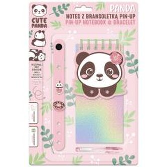 Notes z bransoletką pin-up panda Notes z bransoletką pin-up panda