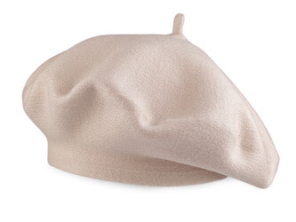 Dámský pletený baret - 1 ks - 1 béžová světlá