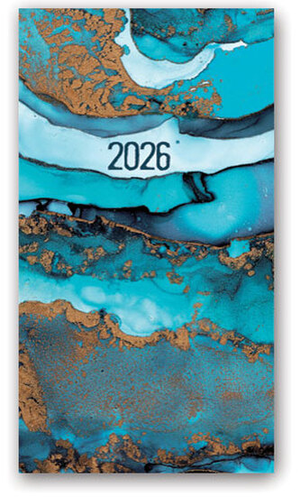 Kalendarz kieszonkowy A6 2026 Soft turkus Kalendarz kieszonkowy A6 2026 Soft turkus