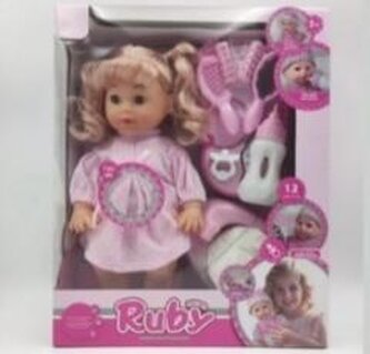 Lalka + akcesoria 12 dźwięków pije i siusia 35cm Lalka + akcesoria 12 dźwięków pije i siusia 35cm