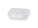 Dóza na potraviny obdélníková skleněná 1000 ml, plastové víko s Clip uzávěrem  – MagicHome
