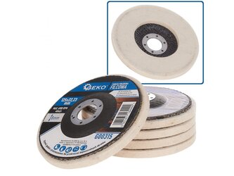 Kotouč leštící filcový/plstěný, rovný, 125x8mm GEKO