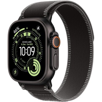 Apple Watch 49/46/45/44mm černý/uhlový Trailový tah M/L černý titan