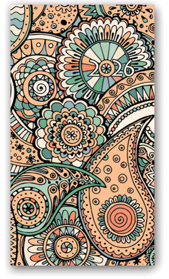 Kalendarz kieszonkowy A6 2026 Soft orient Kalendarz kieszonkowy A6 2026 Soft orient