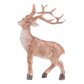 Jelen - polyresinová figurka, stojící, vel. M, béžovo-hnědý