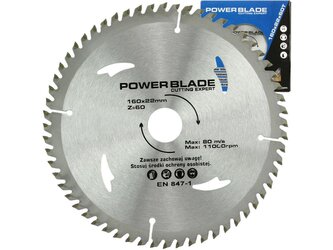 Kotouč pilový s SK plátky (vidiový), 160x60Tx22mm POWER BLADE