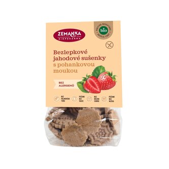 Sušenky pohankovo-jahodové bezlepkové 100 g BIO ZEMANKA Sušenky pohankovo-jahodové bezlepkové 100 g BIO ZEMANKA