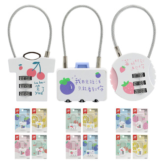 3místný kufříkový zámek (smíšené motivy s ovocem)