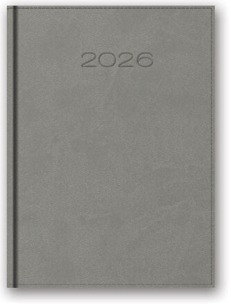 Kalendarz książkowy B5 2026 tygodniowy szary Kalendarz książkowy B5 2026 tygodniowy szary
