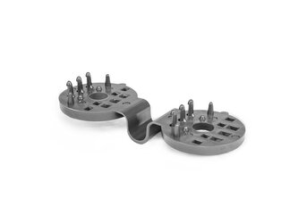 Upínací spona na sítě, tkaniny BUNGEE CORD CLIPS, šedá, balení 10 ks - BRADAS