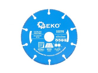 Kotouč řezný do dřeva, plastu, sádrokartónu 125x22,2mm GEKO