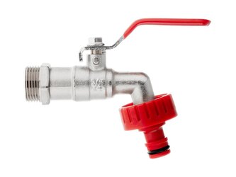 Ventil zahradní, vstup 3/4", výstup 1" + konektor pro rychlospojku - GEKO