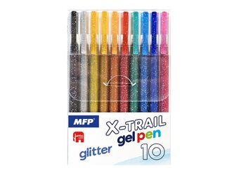 gelové pero set BS 10ks GLITTER 6001416