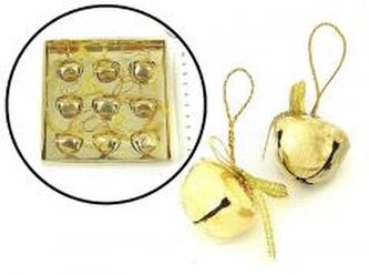 Zawieszki choinkowe dzwoneczki złote 9szt