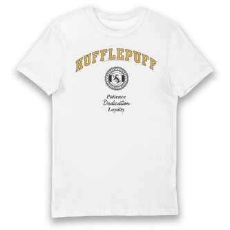Bioworld Tričko bíle Hufflepuff, Harry Potter Velikost: M