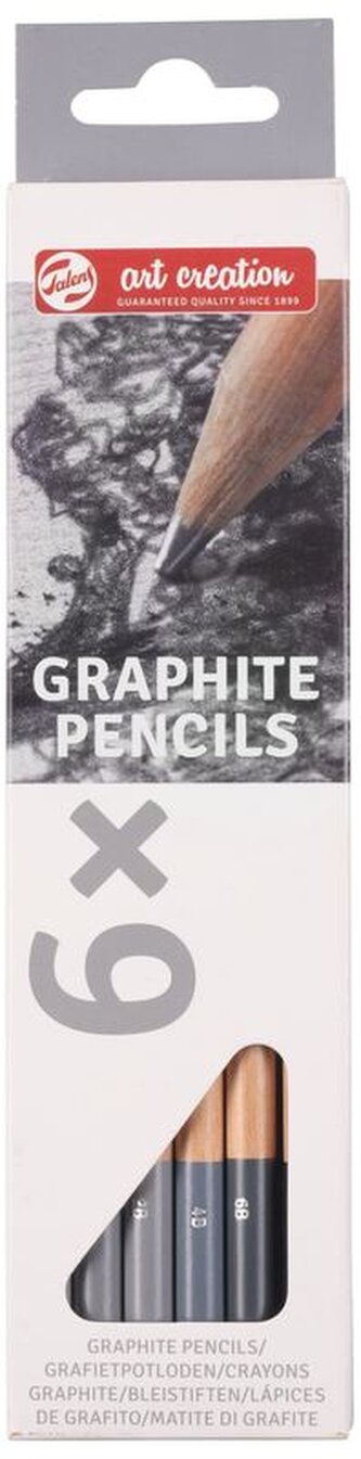 Ołówki zestaw 6szt. 8B-HB Art Creation, Talens