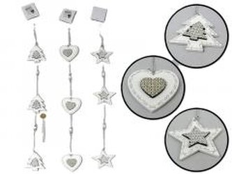 Zawieszka choinkowa drewniana MIX