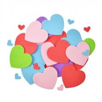 Naklejki piankowe serduszka 35szt