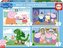 EDUCA Puzzle Prasátko Peppa 4v1 (20,40,60,80 dílků)