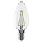 LED  CL142227-1, žárovka CRYSTAL RETRO svíčka E14, 2,2W, 230V, 220lm, 25 000h, 2700K tep