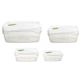 Sada plastových dóz Freska 4ks, bílá