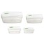 Sada plastových dóz Freska 4ks, bílá