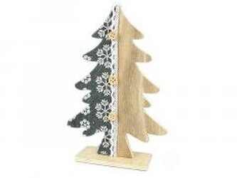 Dekoracja świąteczna drewniana choinka