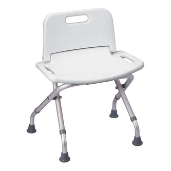 MSV nastavitelné sedátko do sprchy SAFE, skládací, bílé, hliník, 65-68,5 cm, do 100 kg