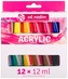 Zestaw farb akrylowych w tubkach 12x12ml 9021812M, ArtCreation