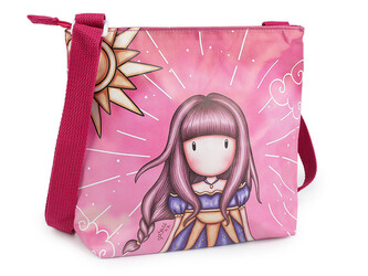 Dívčí kabelka crossbody 23x22 cm s potiskem - 1 ks - 1 růžová