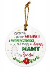 Zawieszka ceramiczna Boże Narodzenie