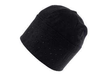 Dámská čepice s kamínky - 1 ks - 6 černá