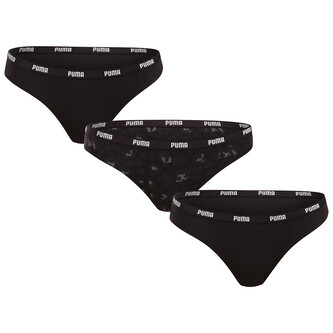3PACK dámská tanga Puma vícebarevná (701236423 004) S