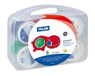Farby do malowania palcami 6 kolorów x 100ml MILAN Farby do malowania palcami 6 kolorów x 100ml MILAN