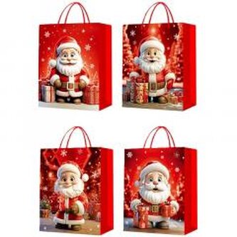 Torebka prezentowa S Boże Narodzenie brokat mix