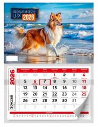 Kalendarz 2026 ścienny miesięczny lux