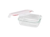 Dóza na potraviny obdélníková skleněná 650 ml, plastové víko s Clip uzávěrem  – MagicHome