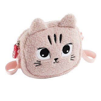 Miquelrius B2F - dětská kabelka Fluffy Love, kočka, lososová