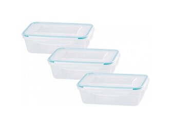 Dóza na potraviny Lunchbox 1350 ml plastová, Clip uzávěr, sada 3 ks – MagicHome