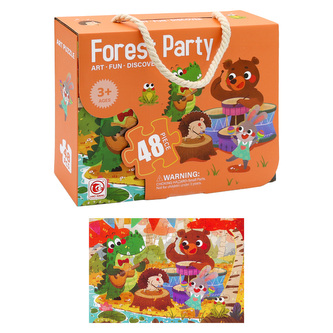 Dětské puzzle 50 x 34 cm (48 dílků) - Forest Party