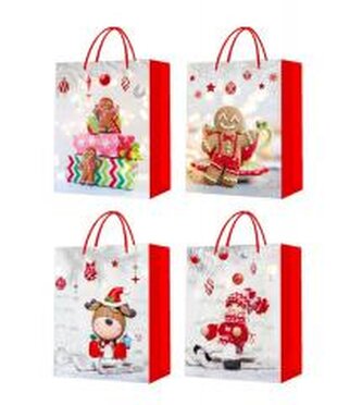 Torebka prezentowa M Boże Narodzenie brokat mix