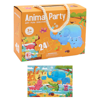 Dětské puzzle 50 x 34 cm (24 dílků) - Animal Party